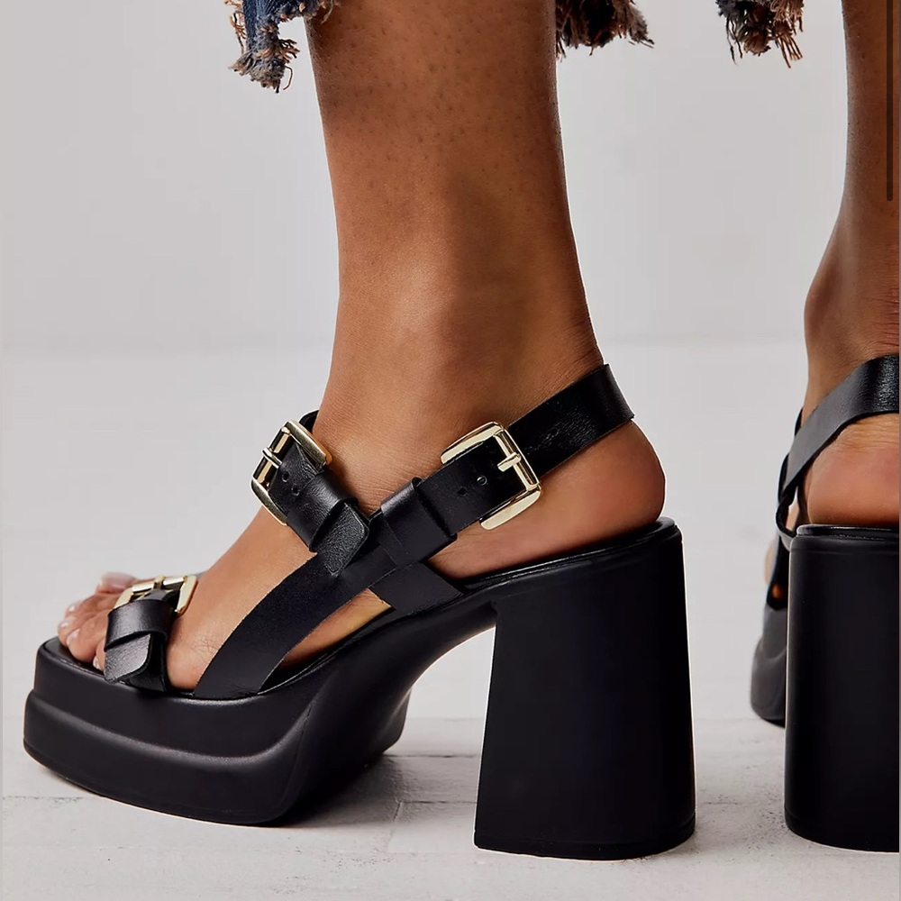 Free People Pamela Double Stack Platform Heels